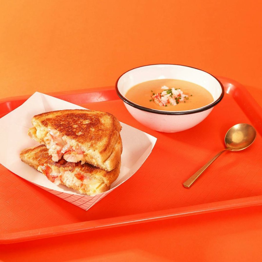 Foods Bite Into Maine Soups & Chowders | Lobster Grilled Cheese + Lobster Bisque For 4