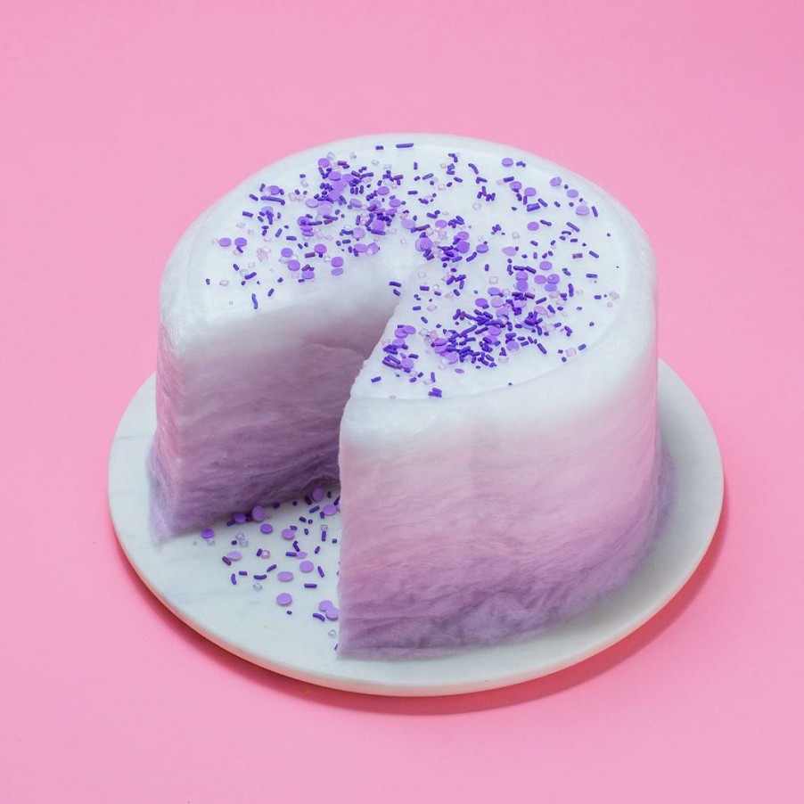 Foods Floof Cotton Candy Cakes Cakes | Purple Ombre Cotton Candy Floof Cake