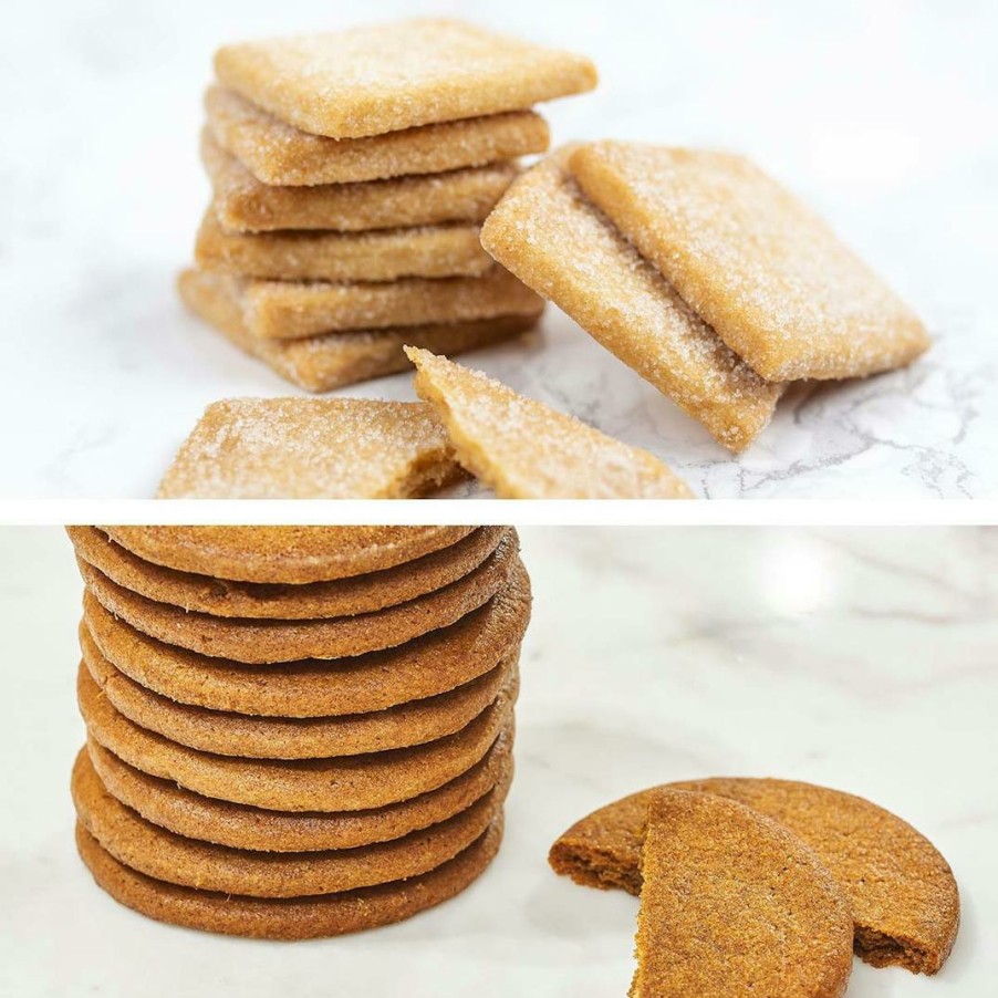 Foods Flour Bakery + Cafe Cookie Samplers | Gingersnap + Sable Cookie Combo - 24 Pack