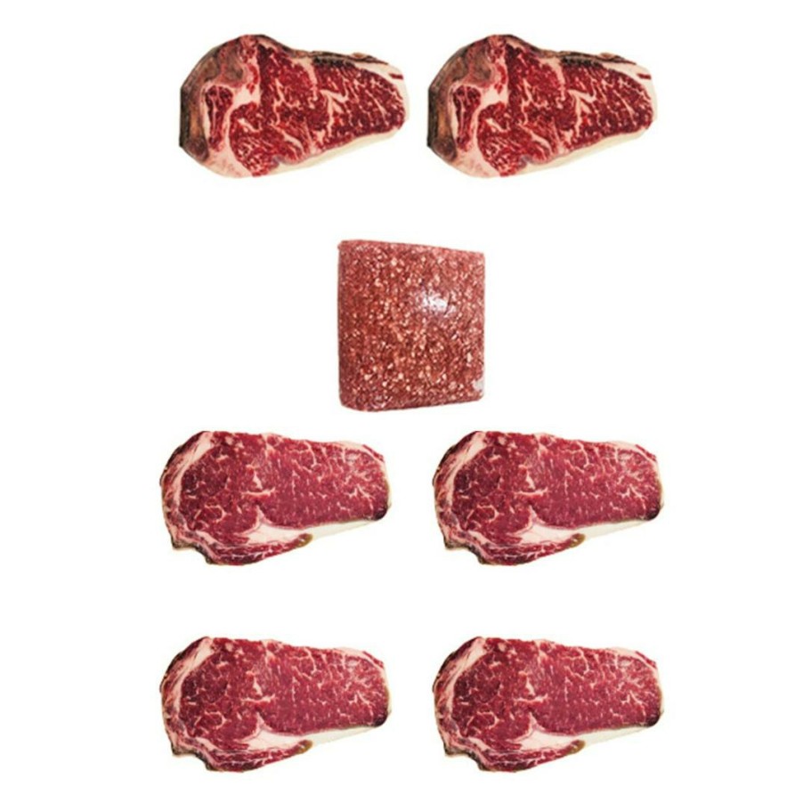 Foods STK Steakhouse Steaks | Stk Premium - 2 Strip Steaks, 4 Ribeyes, + Ground Wagyu