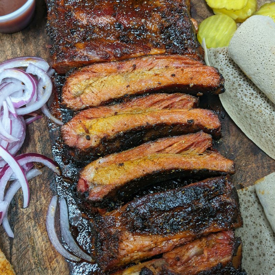 Foods Smoke'N Ash BBQ Ribs | Tex-Ethiopian Ribs - 2 Racks