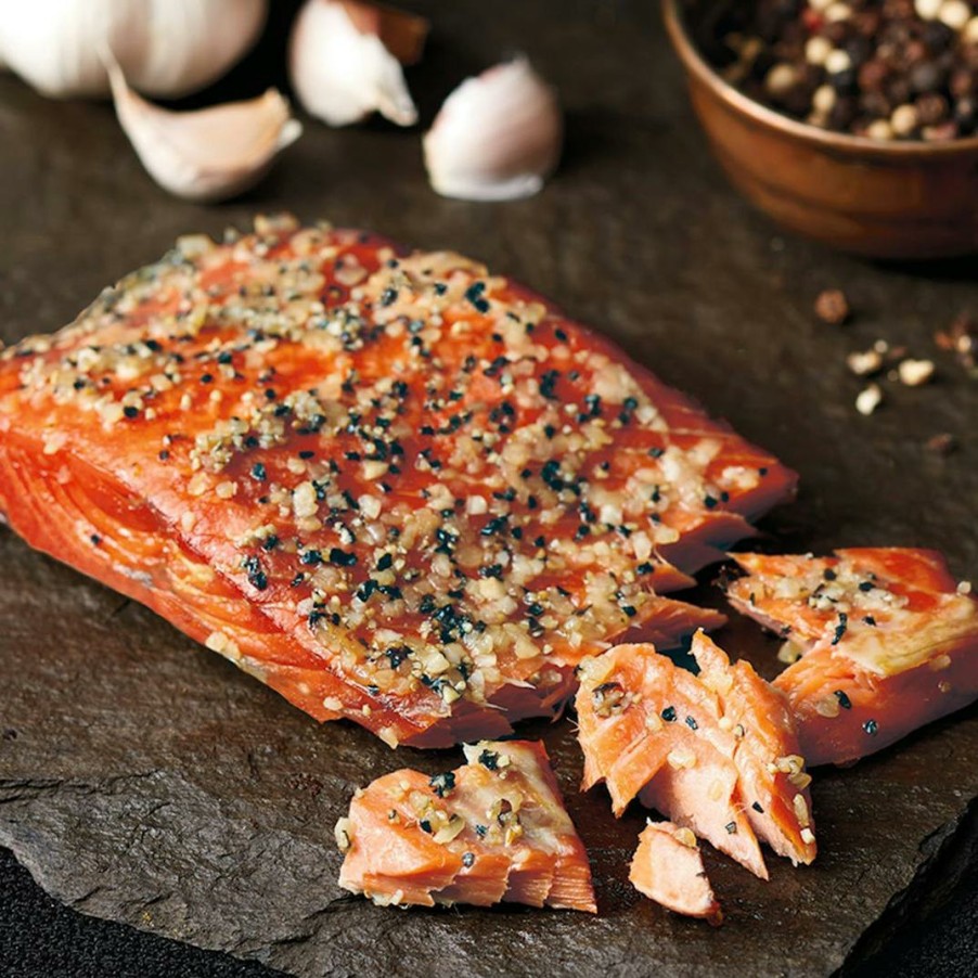 Foods SeaBear Smokehouse Smoked Fish | Garlic Lover'S Smoked Wild Salmon