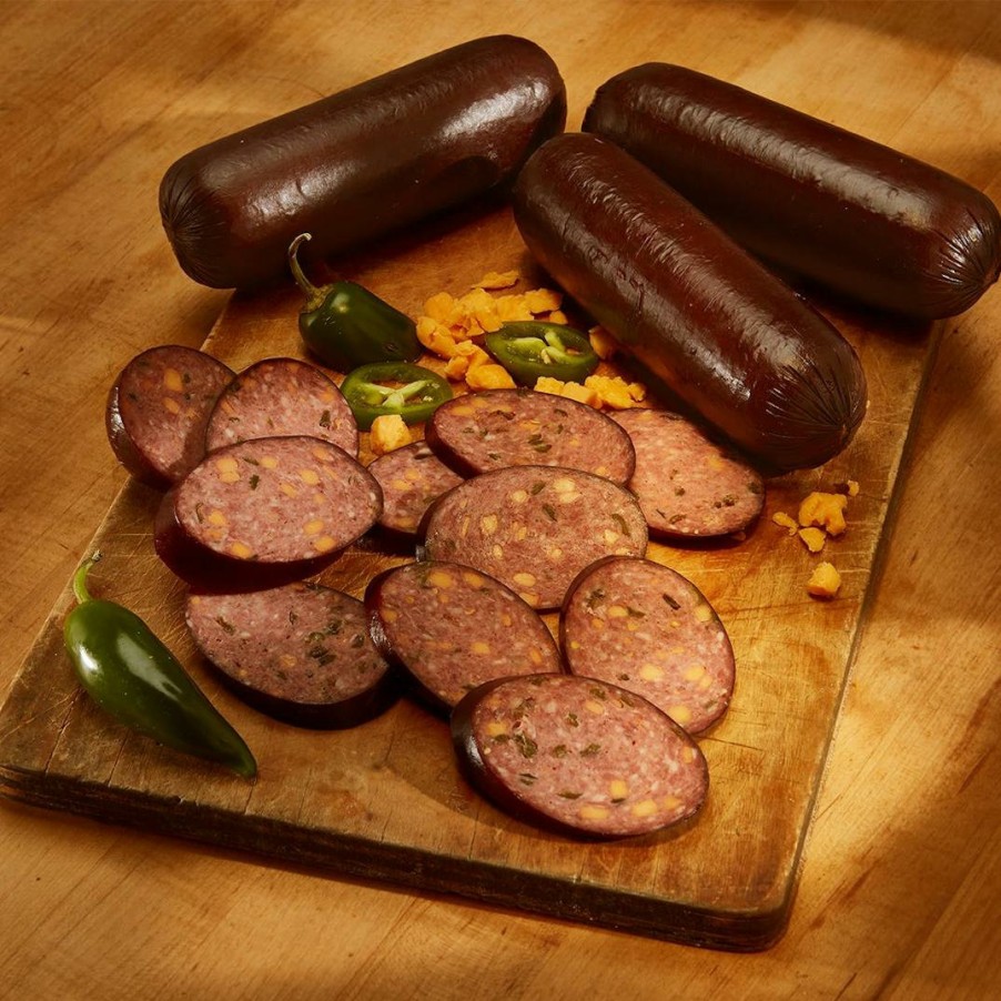 Foods Alewel's Country Meats Sausages | Jalapeno Cheddar Beef Summer Sausage - 3 Pack