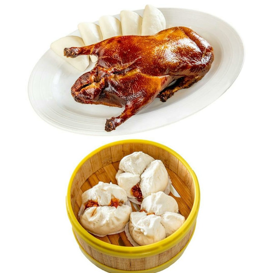 Foods Jing Fong Dumplings | Peking Duck + Pork Bun Dinner Kit For 4