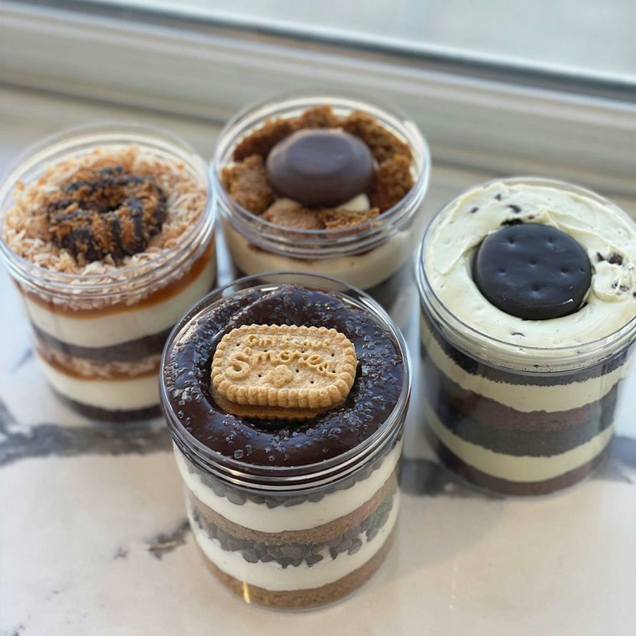 Foods The Cheesecake Girl Cake Jars | Girl Scout Cookie Cheesecake Jar - 4 Pack