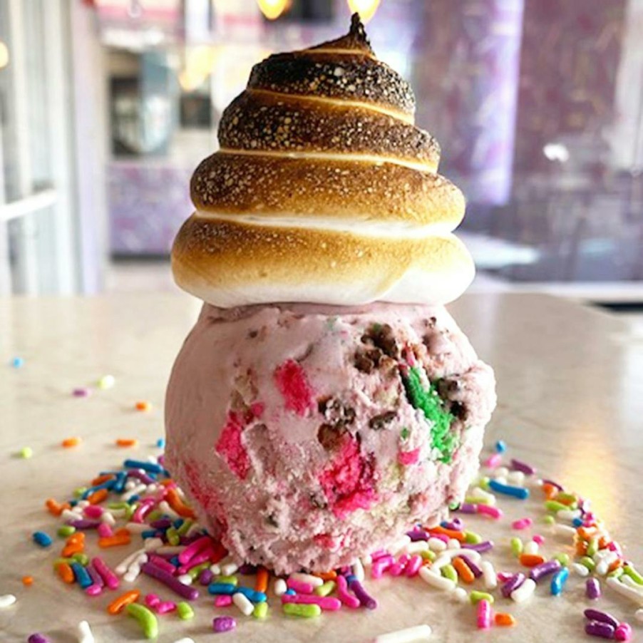 Foods Bona Bona Ice Cream Ice Cream | Italian Rainbow Cookie Meringue Topped Ice Cream - 6 Pints