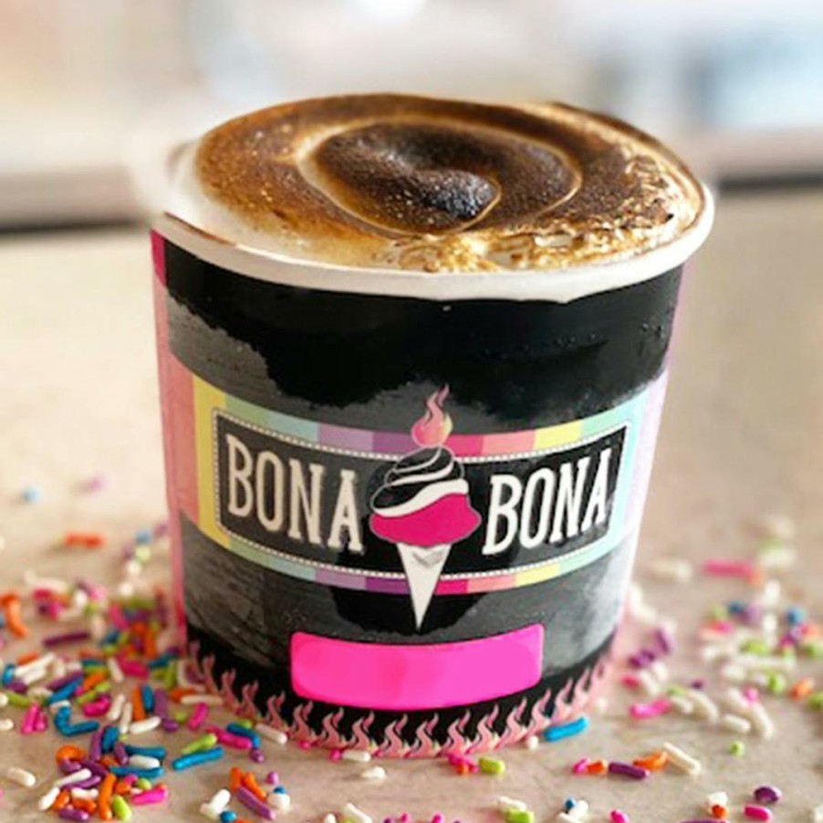 Foods Bona Bona Ice Cream Ice Cream | Italian Rainbow Cookie Meringue Topped Ice Cream - 6 Pints