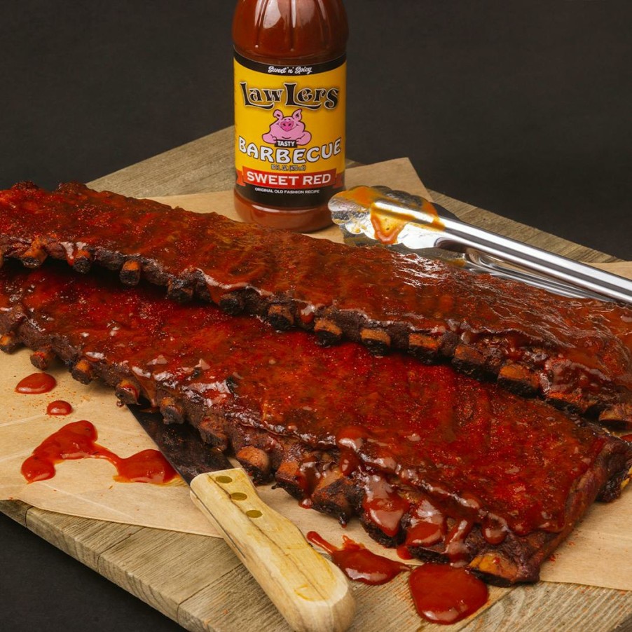 Foods LawLers Barbecue Ribs | Hickory-Smoked Spare Ribs - 2 Racks